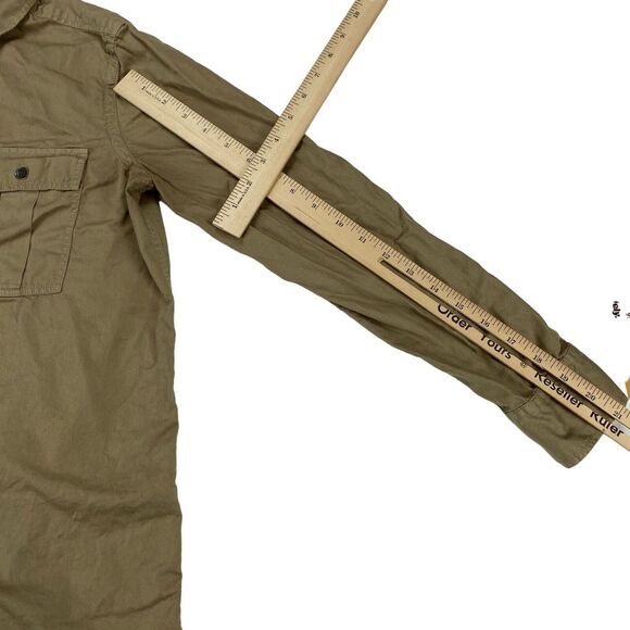 J.CREW Button Up Shirt Womens Size 2 Green Cotton Casual Collared Long Sleeve - Picture 4 of 14